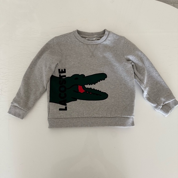 Lacoste Gray Sweatshirt with Crocodile Graphic and skirt size 6 - Picture 13 of 13